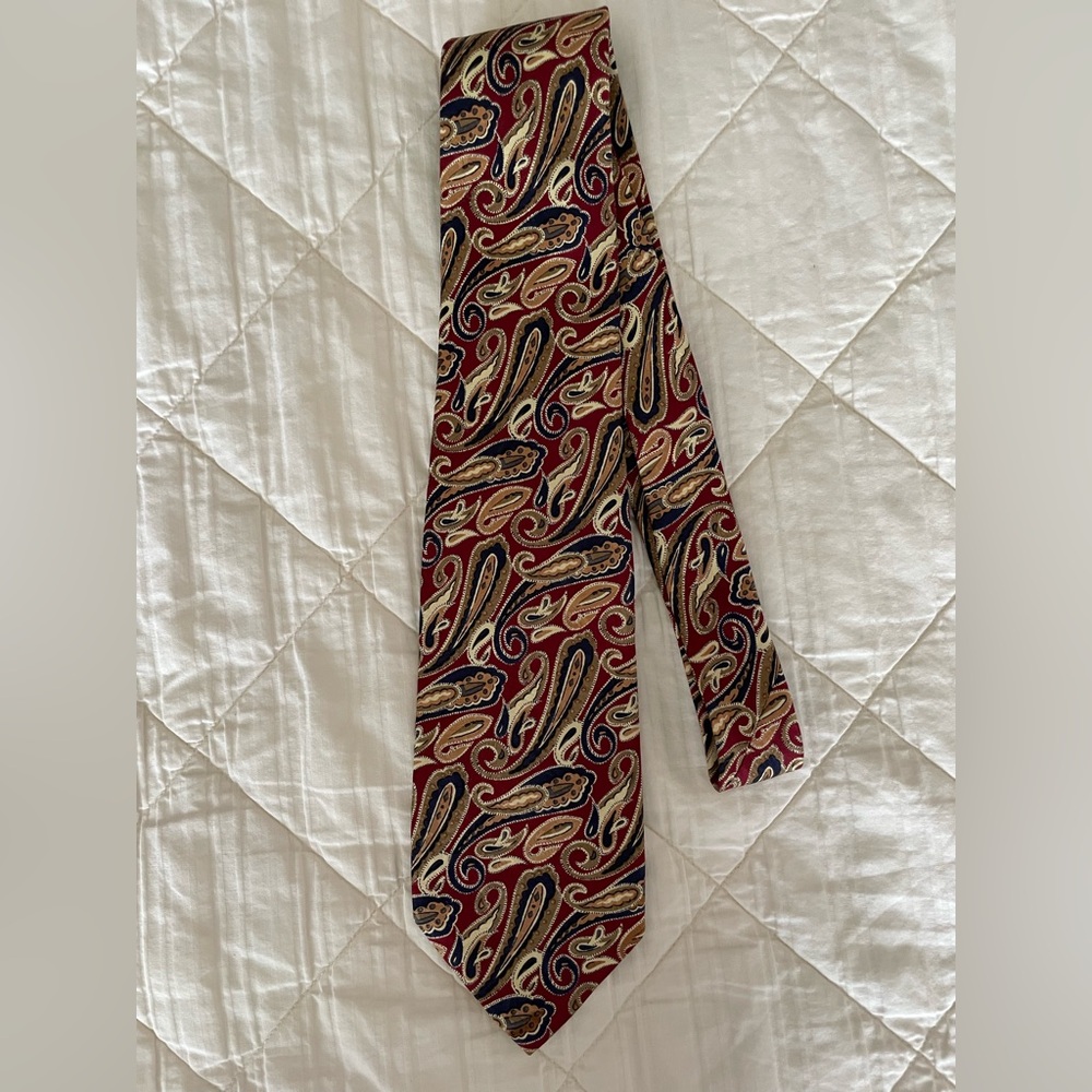 Robert Talbott Red and Gold Paisley Tie